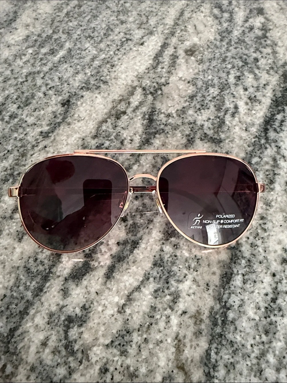Women's Rose Gold Frame Sunglasses